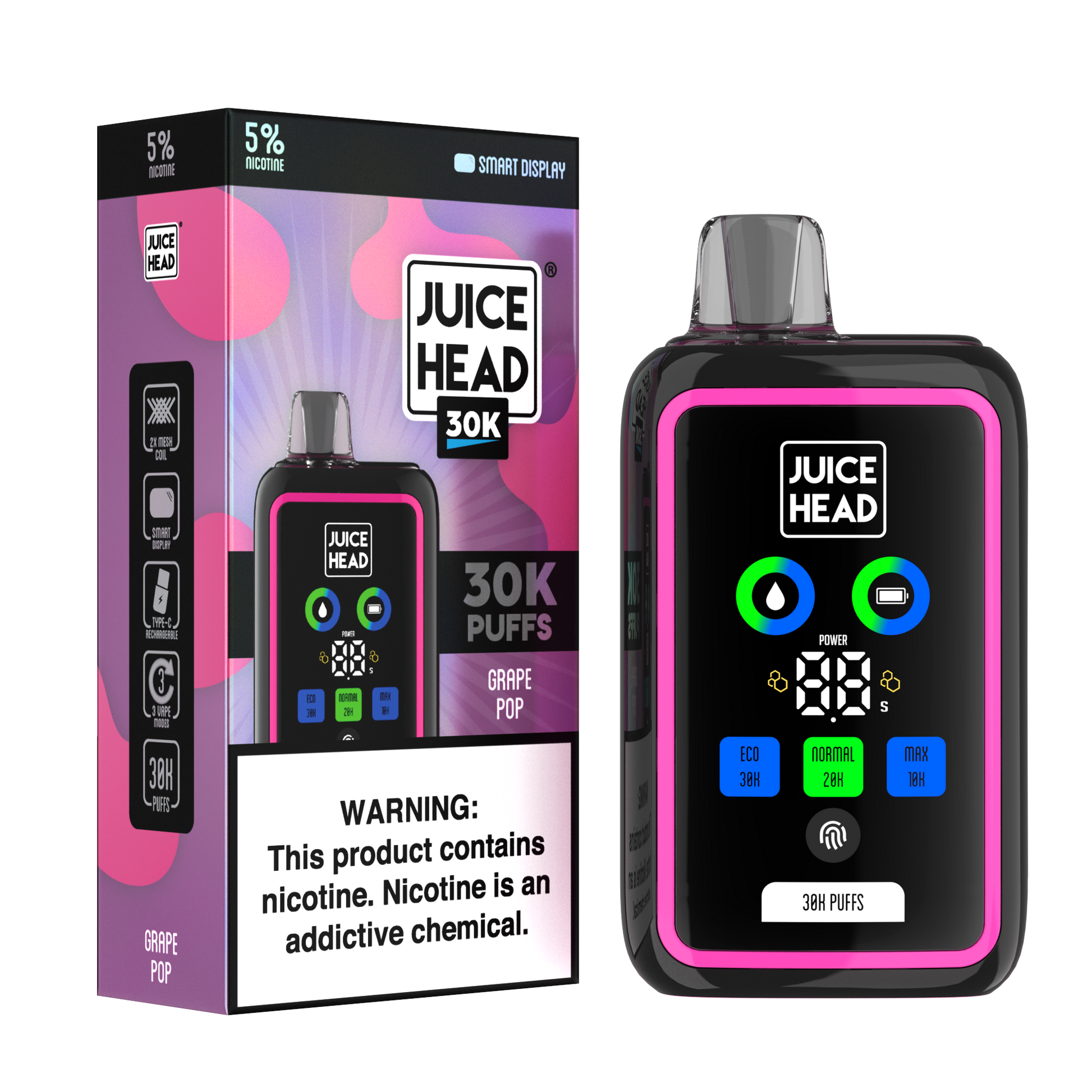 JUICE HEAD 30K - Grape Pop JUICE HEAD 30K - Grape Pop