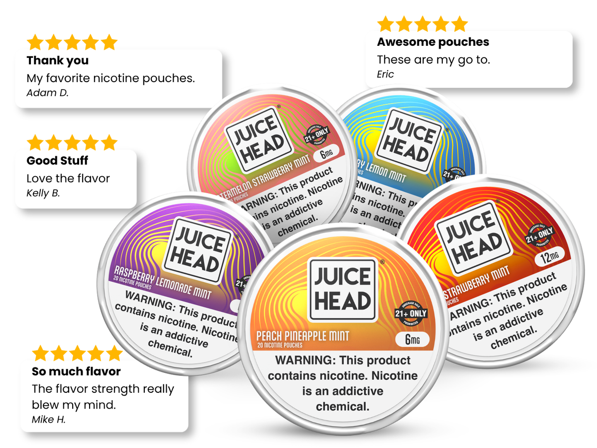 Five Juice Head nicotine pouch flavors