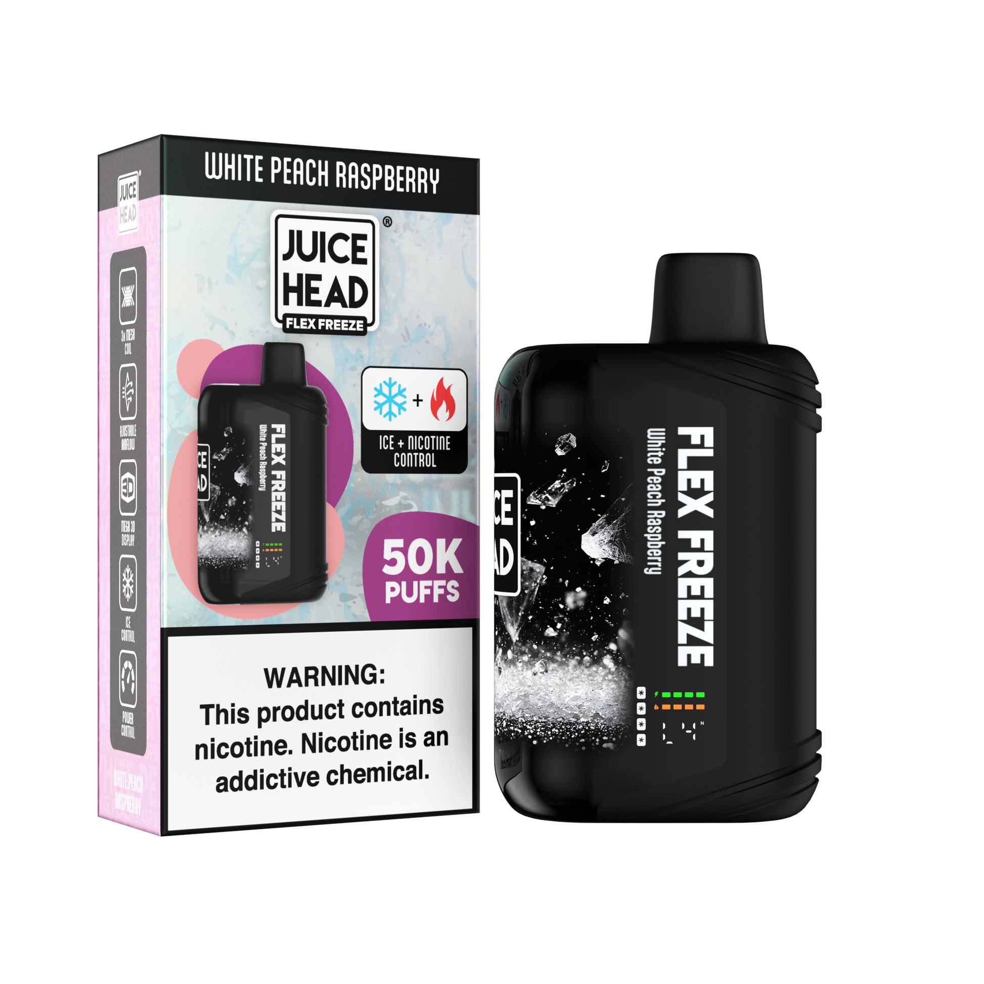 JUICE HEAD FLEX FREEZE - White Peach Raspberry JUICE HEAD FLEX FREEZE - White Peach Raspberry