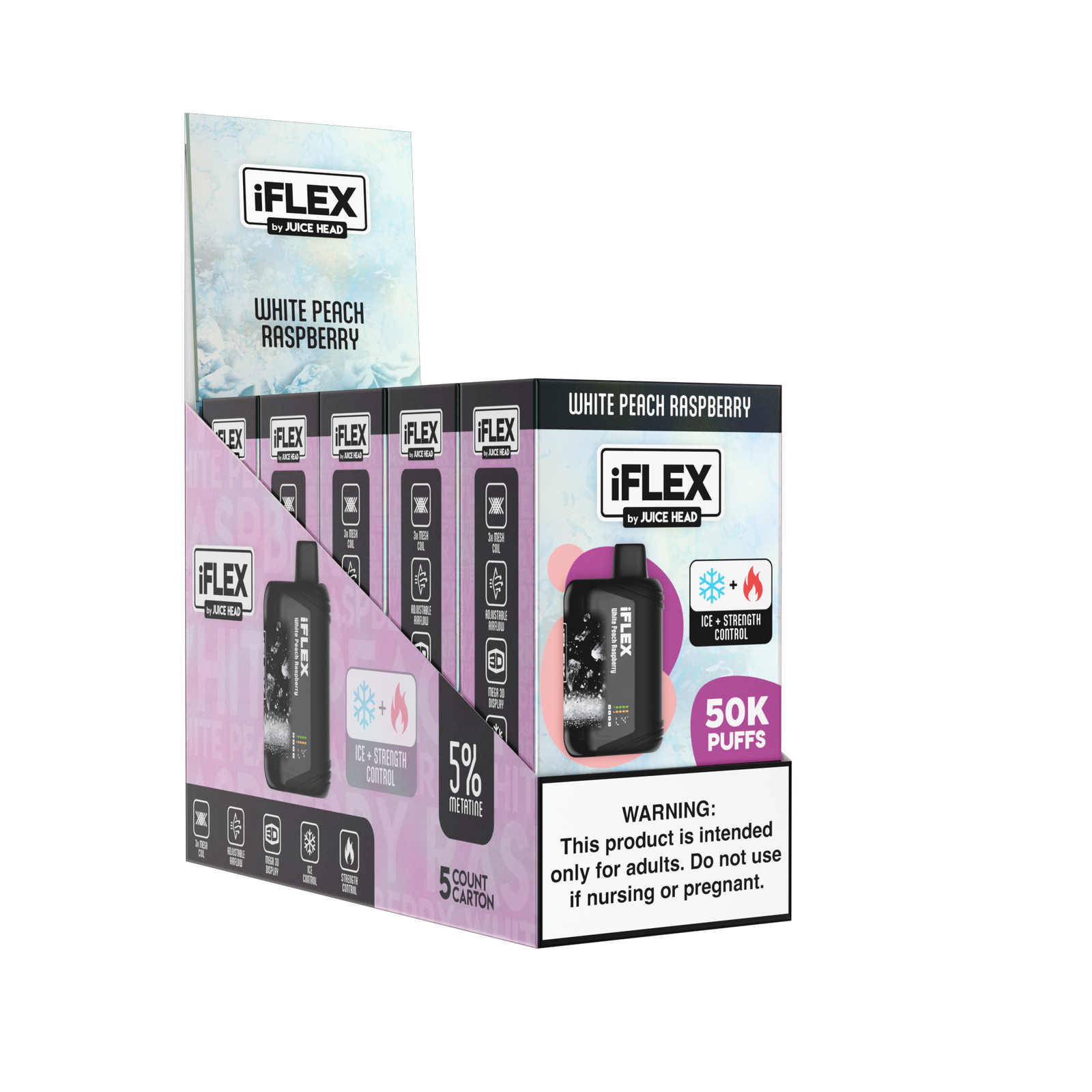 Juice Head iFLEX - White Peach Raspberry